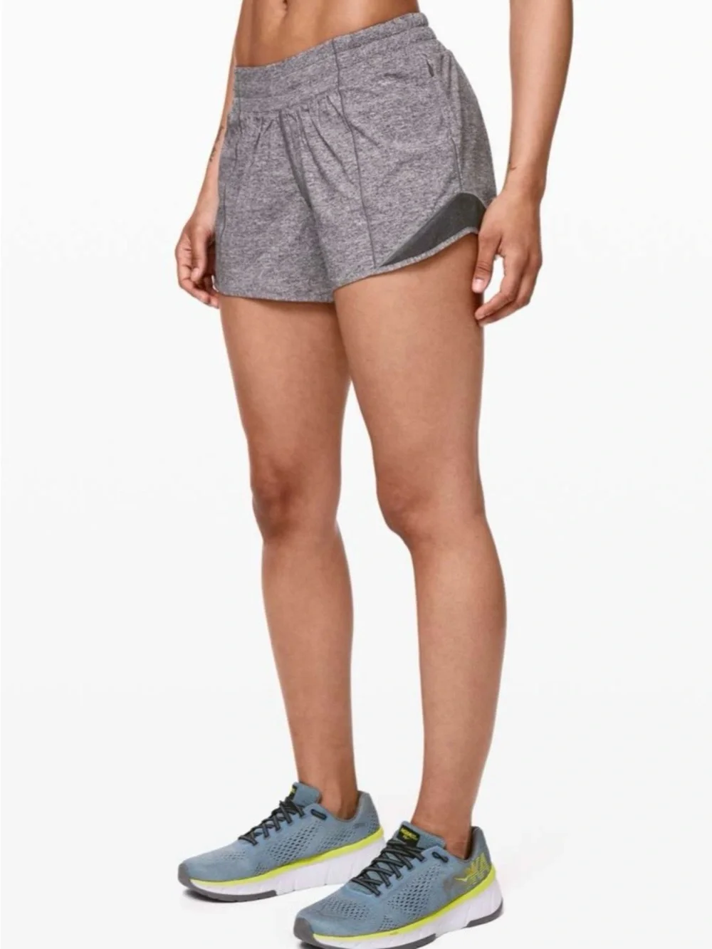 Lululemon Size 8 Long Hotty Hot Shorts II Heather Lux Multi Black Grey